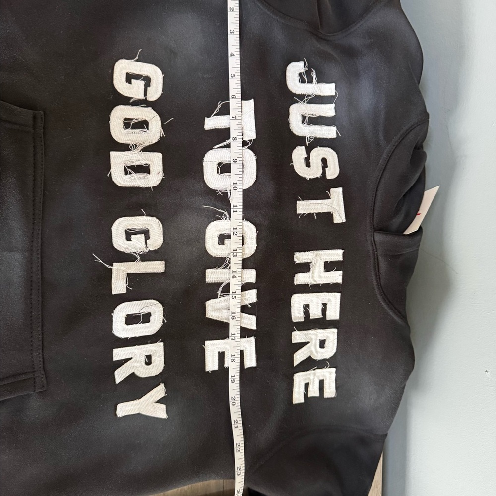Men's Black Graphic Hoodie with Bold Lettering - Picture 9 of 13